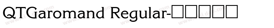 QTGaromand Regular字体转换